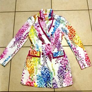 Floral Blazer Dress Small